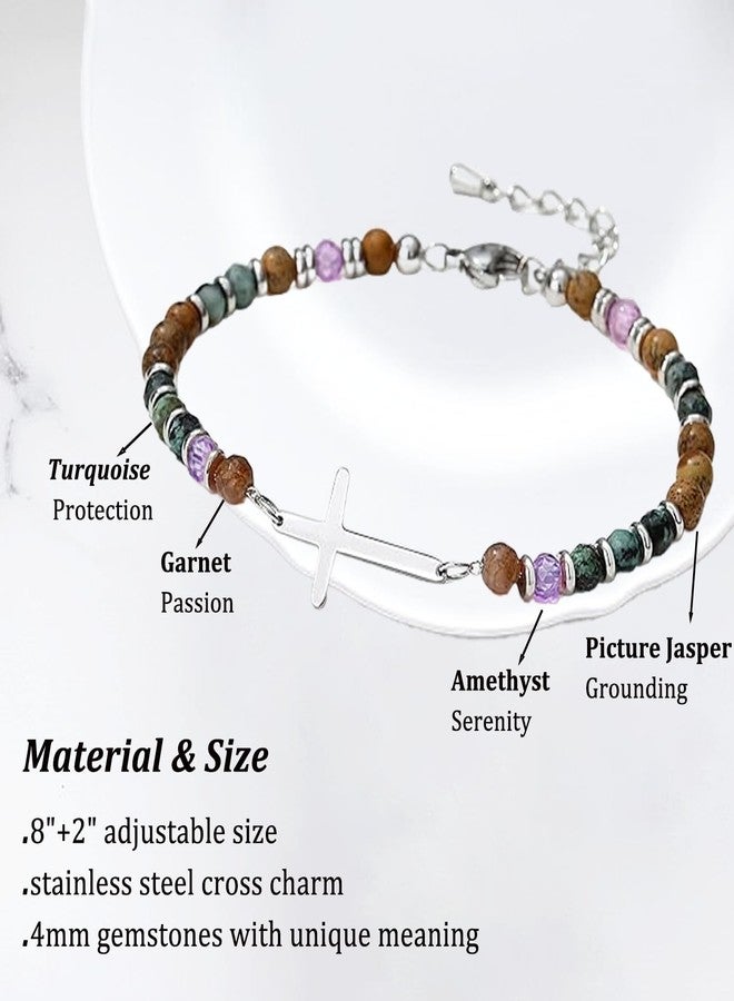 OVIFICEA Friendship Gifts Cross Bracelet for Women, Christian Gifts for Sister in Christ, Charm Bracelets for Best Friend, Daughter,Granddaughter, Mom on Birthday Christmas Baptism Easter Graduation - Image 4
